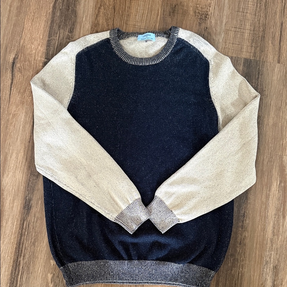 Malo Men's Crewneck Sweater - Blue and Cream